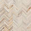 Fossil 1x4 Herringbone Matte Petrified Natural Stone Mosaic Tile