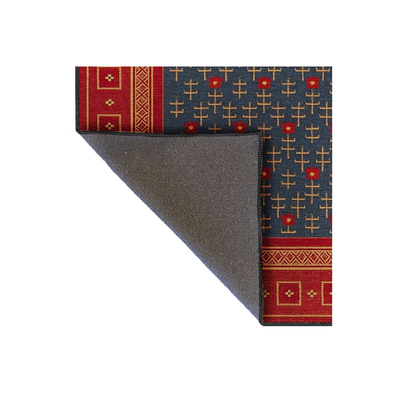 Tapis brun tissé à motif traditionnel lavable Mosso, 3'3" x 4'11"