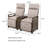 Outdoor Wicker Reclining Loveseat With Storage Table-1506533187