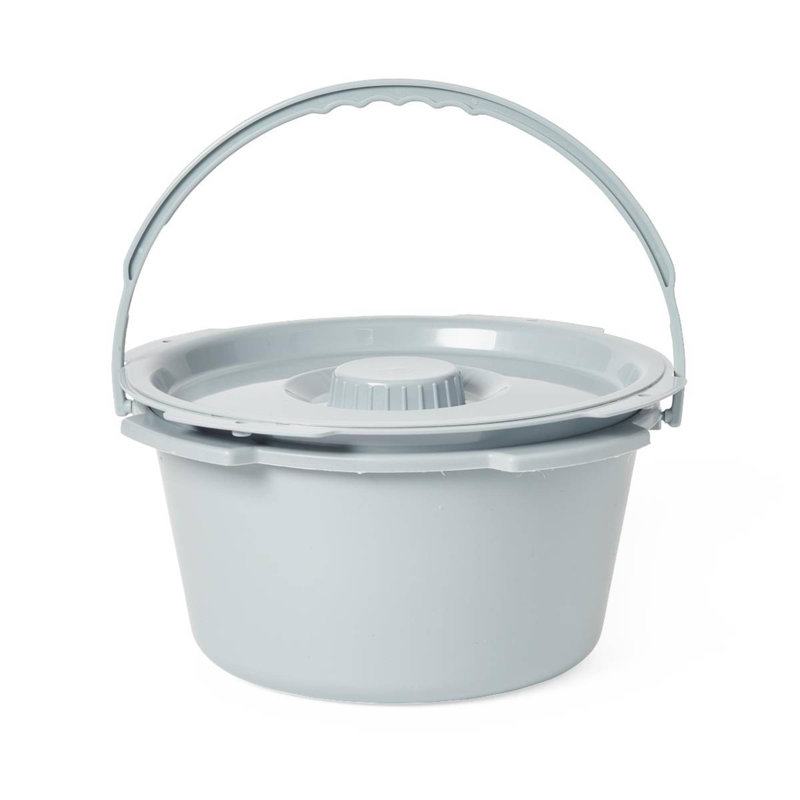Steel 3-in-1 Folding Commode (includes Seat With Lid, Bucket, Armrests, And Splashguard)