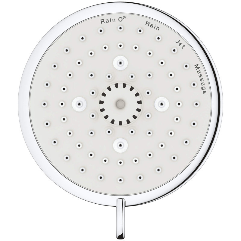 Tempesta® Rustic Massage Rain Adjustable Shower Head with SpeedClean Nozzles, StarLight Chrome