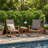 Akiva 20" W Round Solid Eucalyptus Wood Outdoor Side Table
