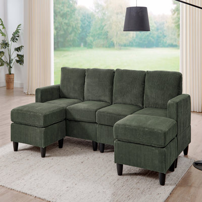 Canapé modulaire large avec repose-pieds Ranjeeta