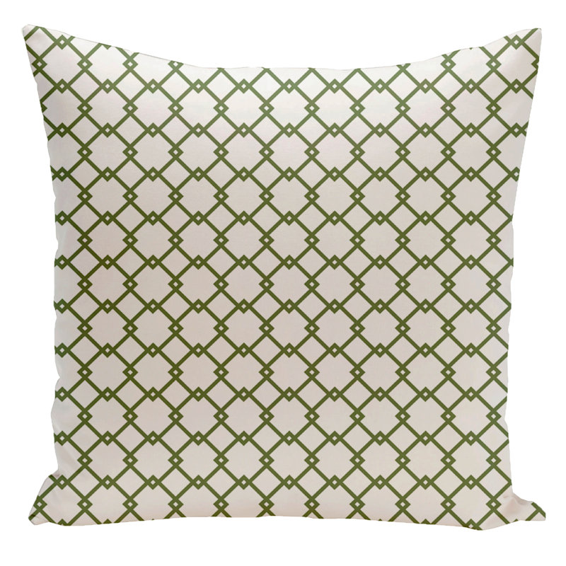 Holiday Brights Geometric Reversible Throw Pillow, 16"x16", Off-White / Mistletoe