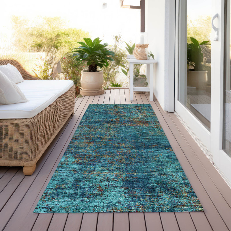 Aleighna Area Rug with Non-Slip Backing, Runner 2'3" x 7'6"
