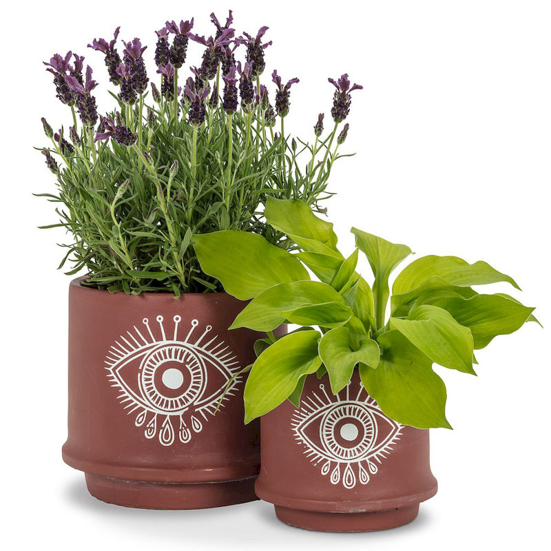 Pot de fleurs en pierre, H 5 po x l 4 po x P 4 po