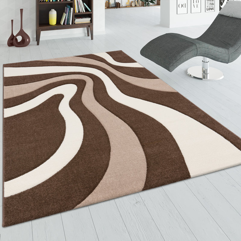 Janessa Abstract Area Rug, Rectangular 60 x 110cm