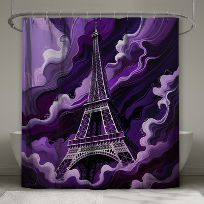 Eiffel Tower Shower Curtain - Architecture Bathroom Decor Modern
