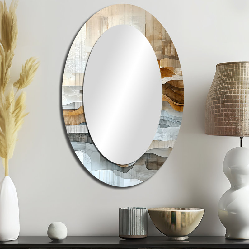 Miroir mural Urban Jazz Of Abstract Line Art II - Blanc, 36 po x 24 po