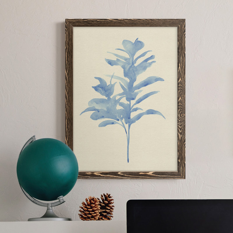 Verditer Fig I - peinture sur toile encadrée, H 32 po x l 23 po x P 1 po, Noyer