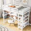Lit mezzanine simple en blanc avec bureau efficace et concepts de gestion de l'espace enchanteurs - Fabriqué en pin pour une chambre à coucher magique-1442834255-1442834253