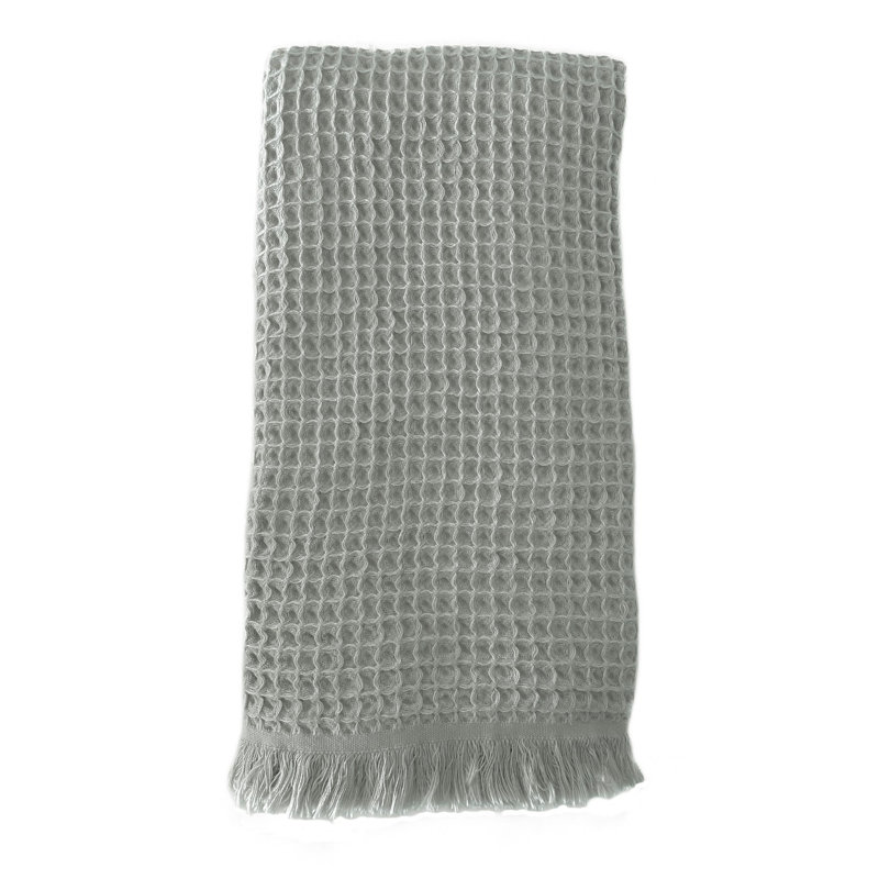 Light Green Turkish Cotton Waffle Bath Towel, Light Green