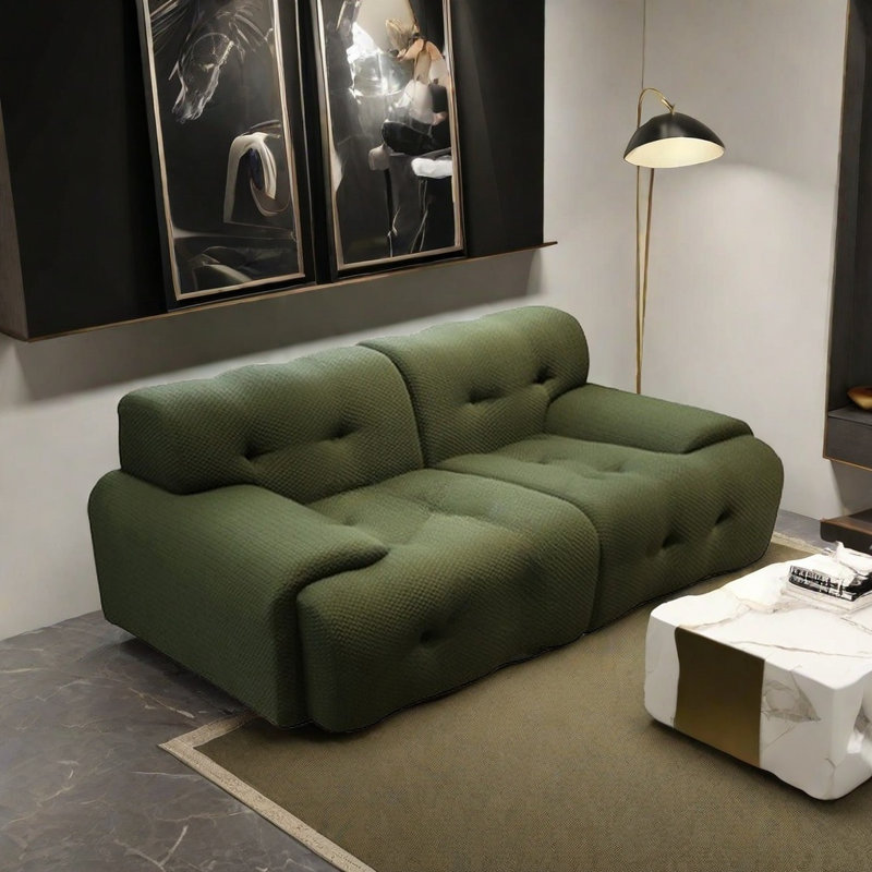 Canapé vert clair rétro luxueux