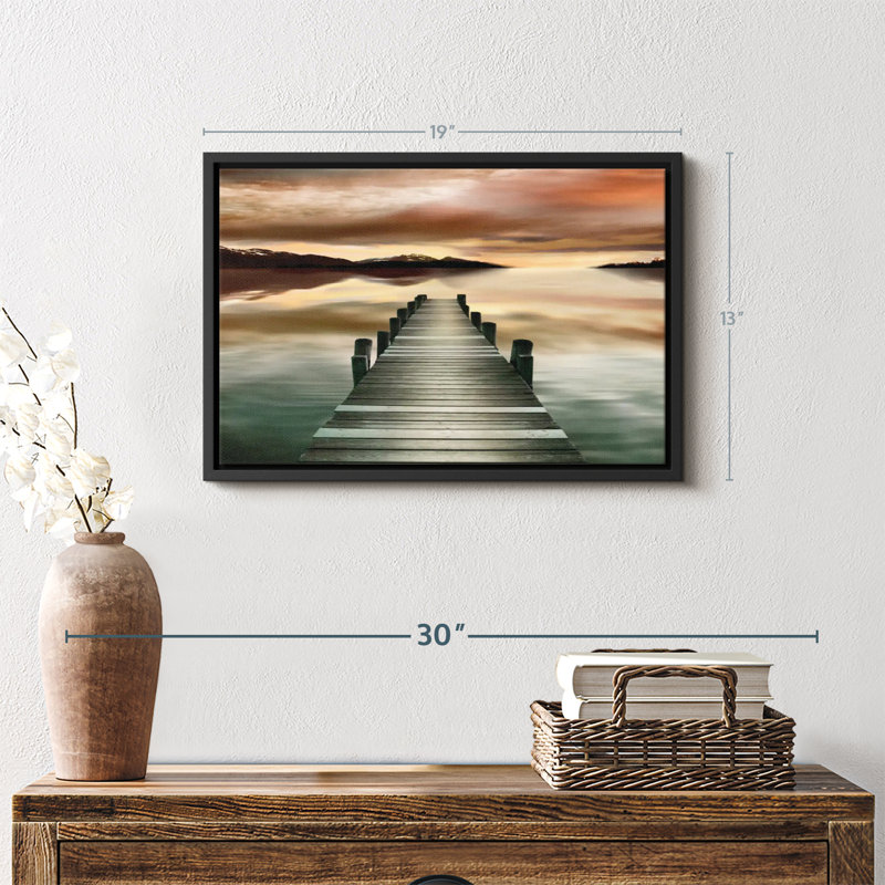 «Sunset Jetty Wall Art», H 13 po x l 19 po