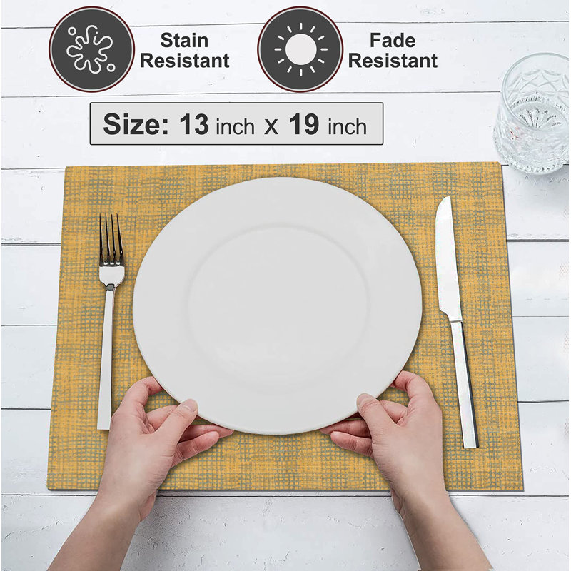 Wet Net 13" x 19" Cotton Fall Dining Table Placemats Set of 6
