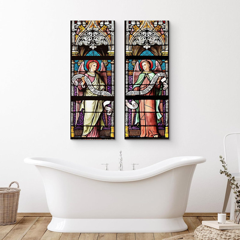 Christian italien sur toile, reproduction de 2 pièces