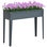 Lit de jardin surélevé en métal Ryne, boîte à fleurs surélevée avec pieds et trous de drain, gris foncé