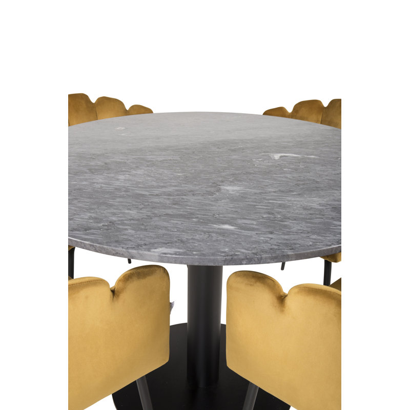 Monticello 4 - Person Dining Set, Black