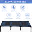 Lit de bébé portable portatif 48 po x 36 po, bleu foncé respirant pour le camping et les aventures en plein air, lit surélevé de 48 po x 36 po, confort intérieur en filet