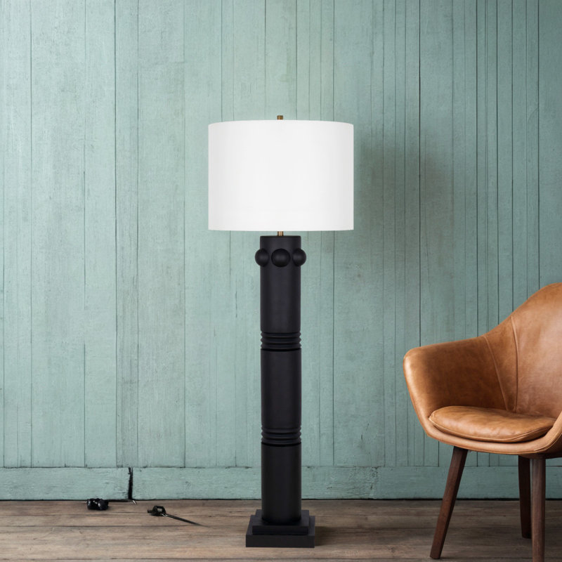 Ineda 72'' Black Column Floor Lamp