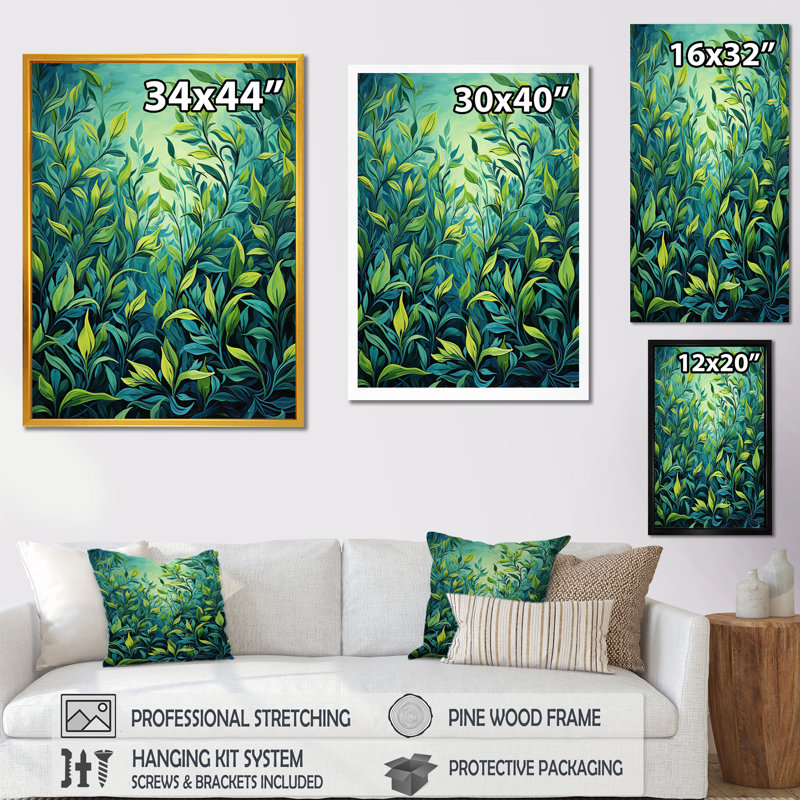 Herbs Tarragon Tales 5 - Art floral avec herbes, Toile tendue, H 44 po x l 34 po x P 1,5 po