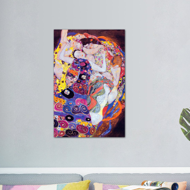 « Virgin » par Gustav Klimt, reproduction d'art sur toile, H 18 po x l 12 po x p 0,75 po