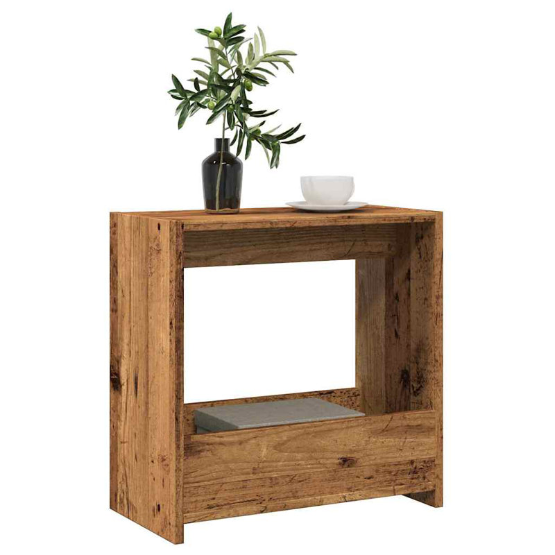 Goben Block End Table, Old Wood, Old Wood