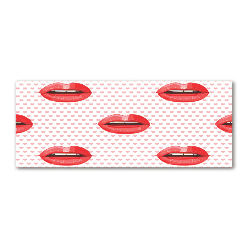 Red Lips - No Frame Print on Canvas