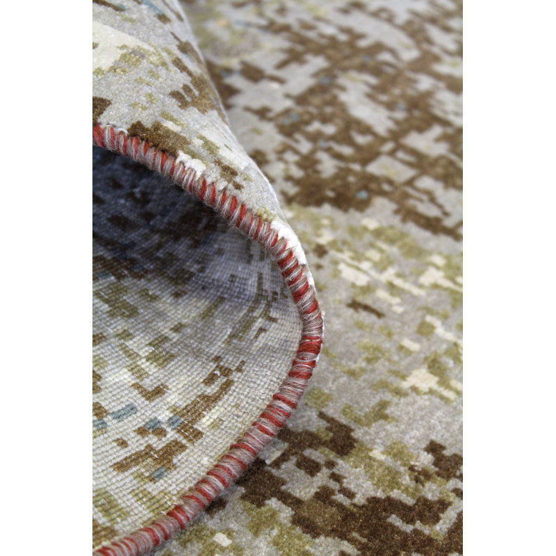 Patinated Look One-of-a-Kind 3'11" X 9'11" Area Rug