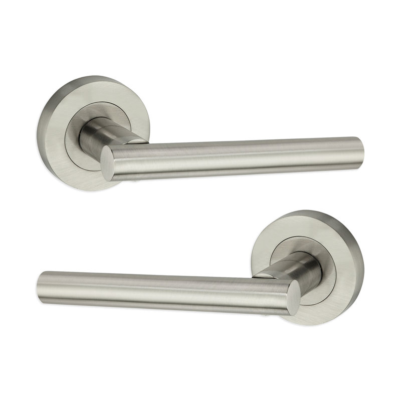 Jura Lever Door Handle, Satin Nickel