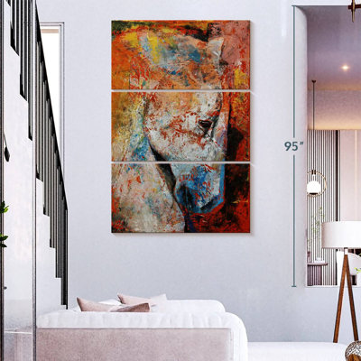 Brampt White Abstract Horse