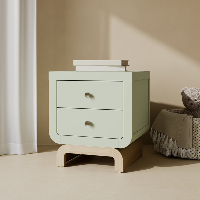 Santorini 2 Drawer Nightstand, Sage