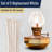 Round Oil Lamp Wicks 5-Pack - 4.3-inch Long Cotton Oil Lantern Wick Replacements for Kerosene and Oil Hurricane Lamps or Burners with 7-8hr Burn Time Each by Kings County Tools