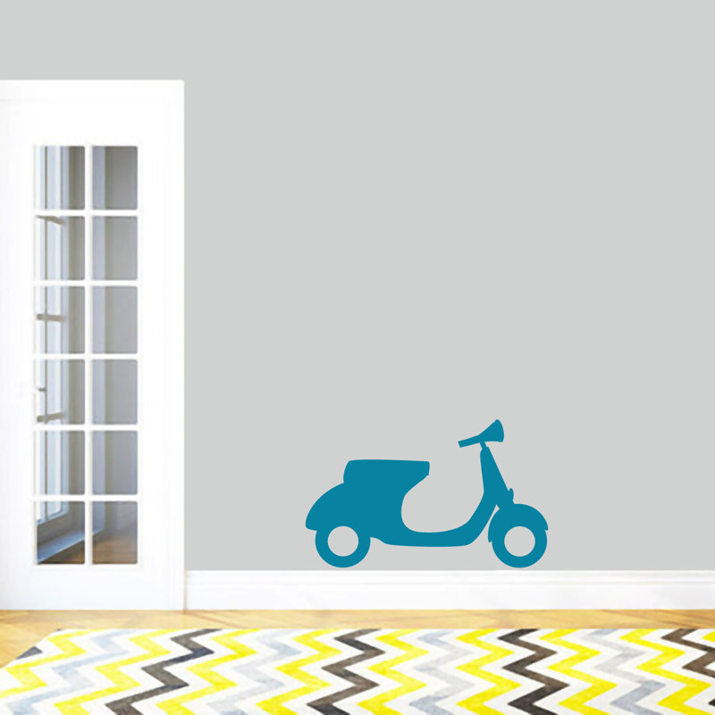Décalcomanie murale scooter du moteur Monico, Bleu sarcelle