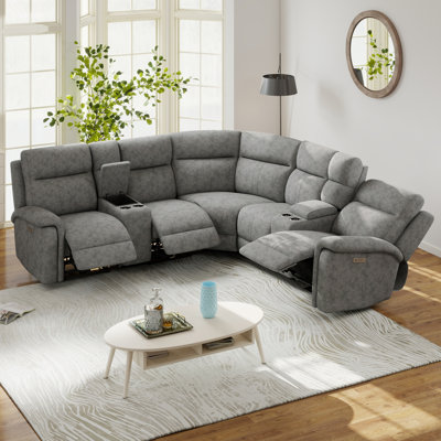 Satori Polyester Blend Power Reclining Sectional