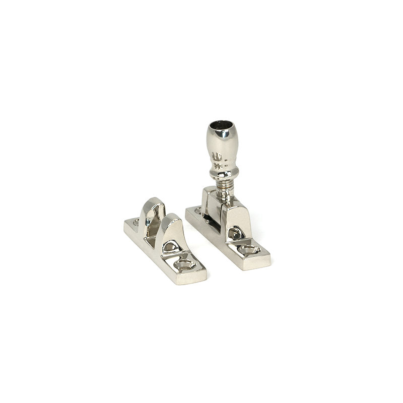 Mushroom Brighton Fastener - Narrow (Square), Polished Nickel