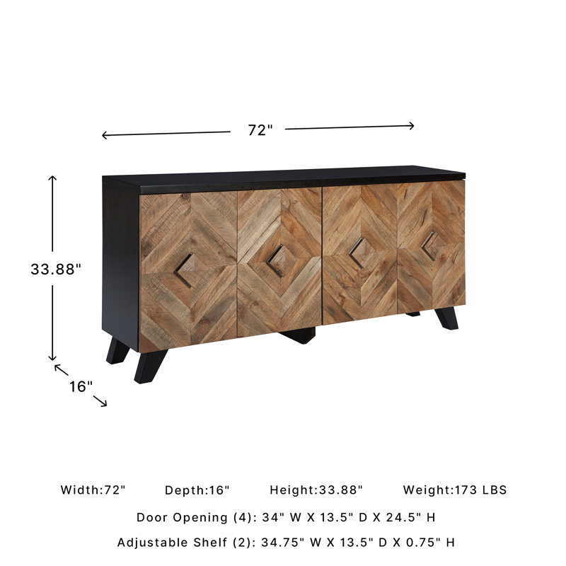 Beauvais 72'' Solid Wood Sideboard
