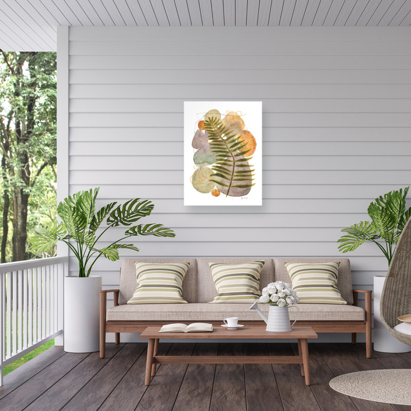Toile d'extérieur Jocelyn Benford Golden Fern, H 14 po x l 19 po