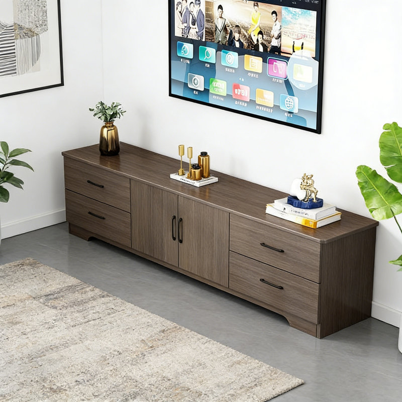 Meuble télé moderne et simple pour le salon, Gris