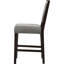 Grey And Counter Height Stools Of 2, Dining Room Seating, Soft Fabric Covering, Stable Base Structure Stool (2 Pieces), Area Furniture, Comfortable Seat Back, Square Tapered Legs, Look