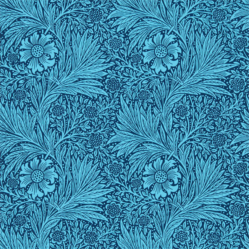 Marigold Wallpaper, Navy