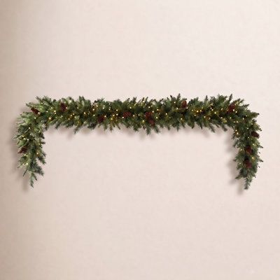 108" Pre-Lit Spruce Christmas Garland