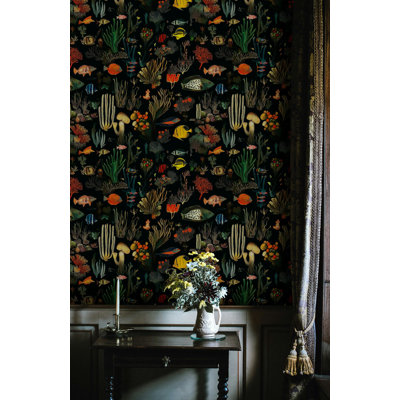 Vibrant Underwater Scene Wallpaper Colourful Fish and Coral Design Peel Stick Roll