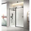 Porte de douche coulissante en verre transparent l 60 po x H 76 po en noir mat