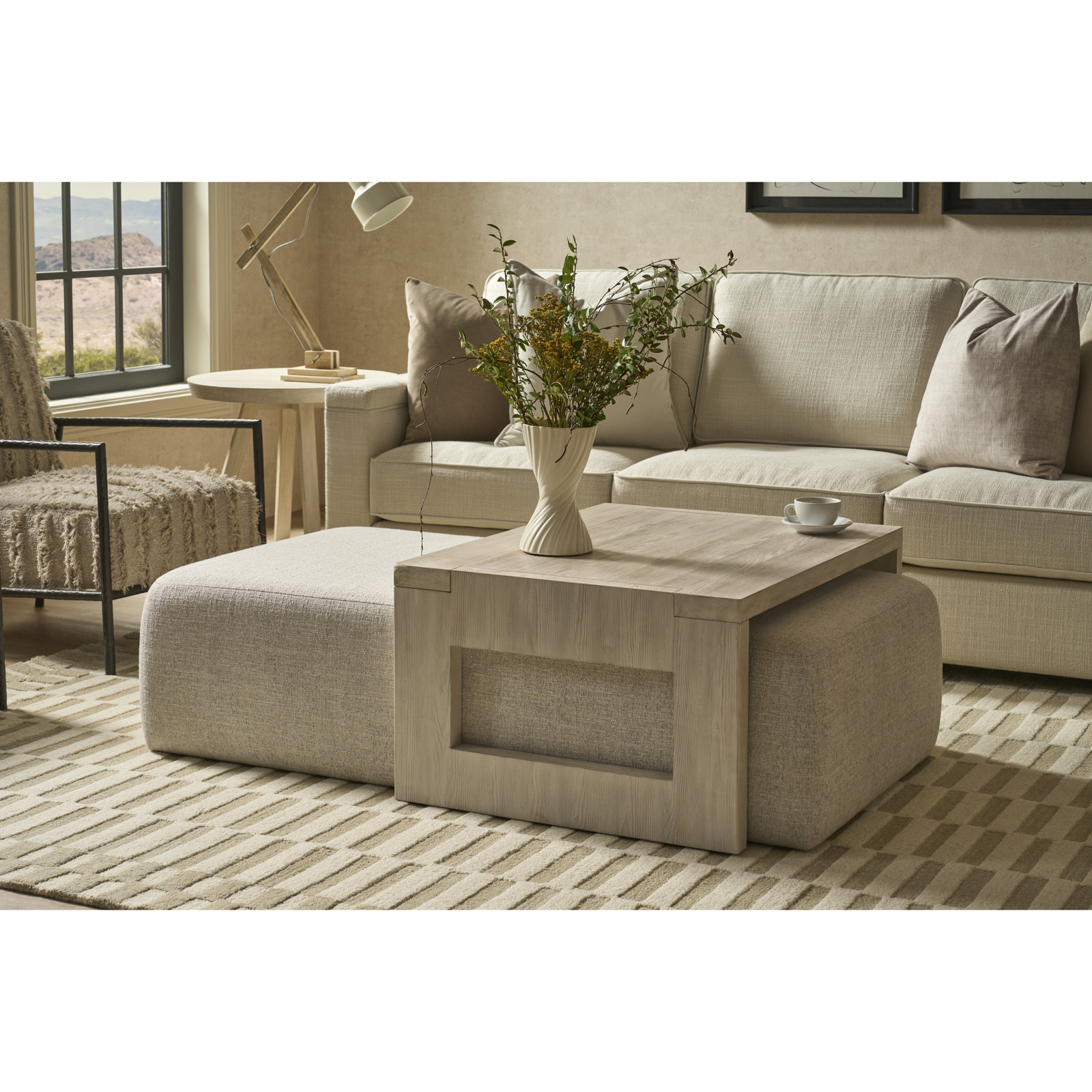 Baxley Nesting Coffee Table, Ivory