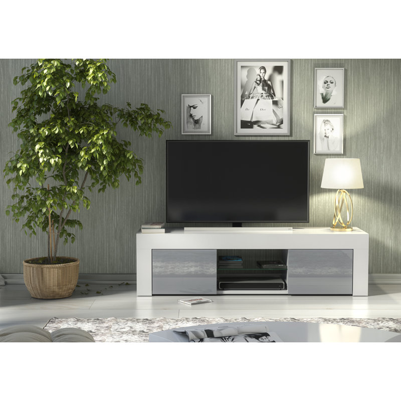 Davarrio TV Stand for TVs up to 48", White/Grey