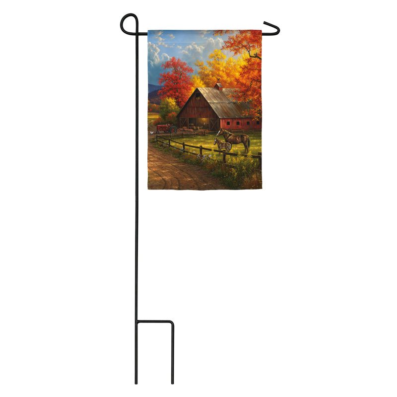 2 côtés en polyester 18 x 13 po country bénédiction drapeau de jardin