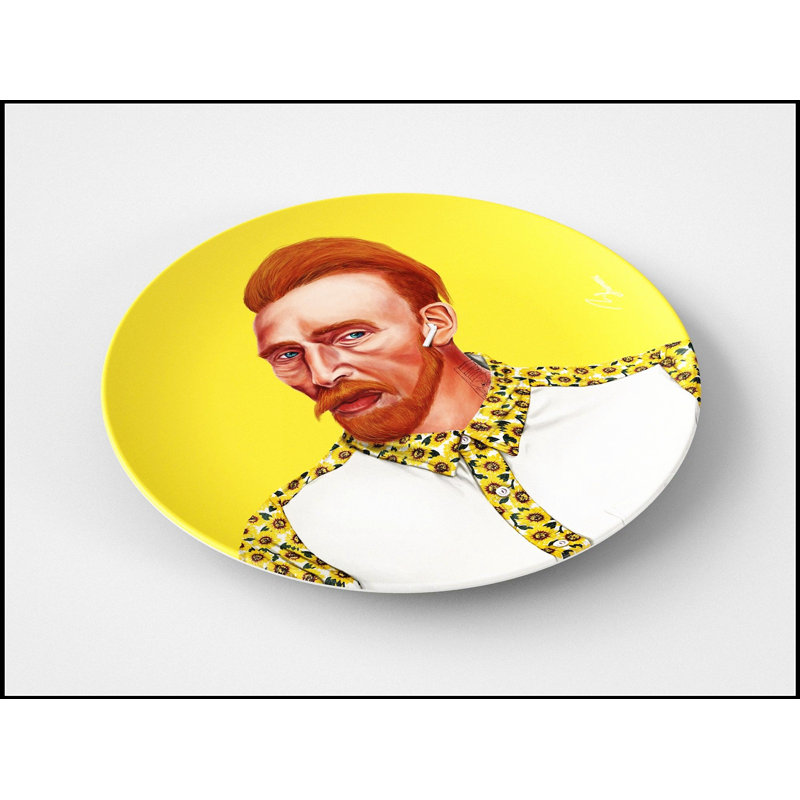 Vincent Van Gogh Inspired 10 Inch Round Plate, Microwave and Dishwasher Safe, Recyclable, Made in the U.S.A.