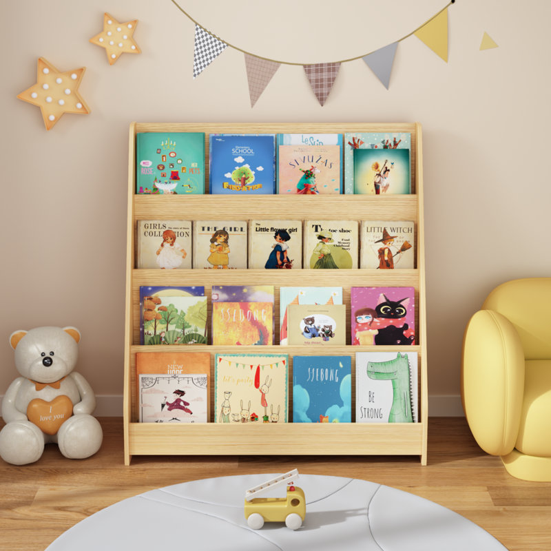 Bibliothèque à 4 tablettes H 34,64 po x l 31,49 po
