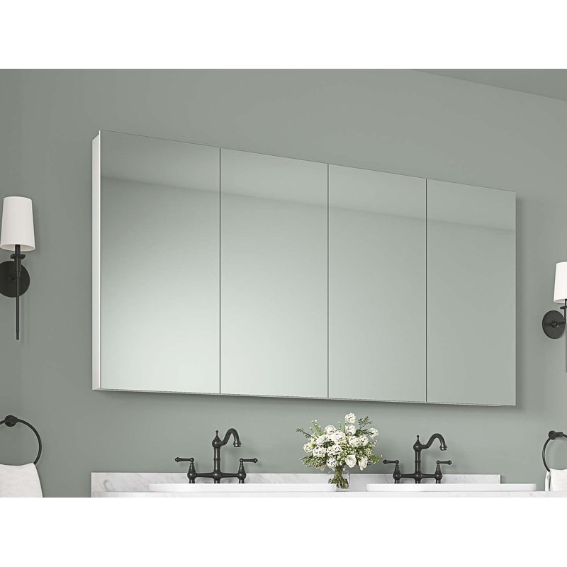 Wall Mounted Bathroom Storage Cabinet, Medicine Cabinet, Modern Bathroom Wall Cabinet with Mirror, 4.80" H x 72" W x 36" D